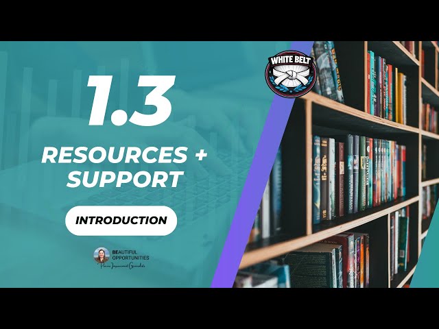 1.3 – How to Use the Resources & Get Support During the Course