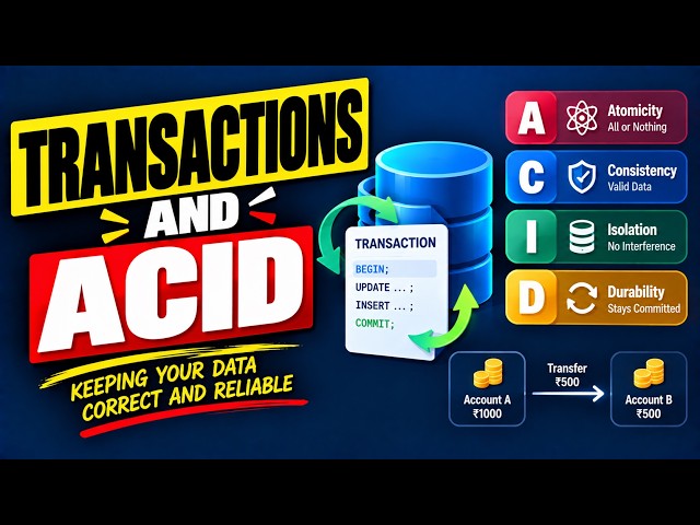 Lesson 21 | Transactions and ACID in SQL databases | System Design Interview Series