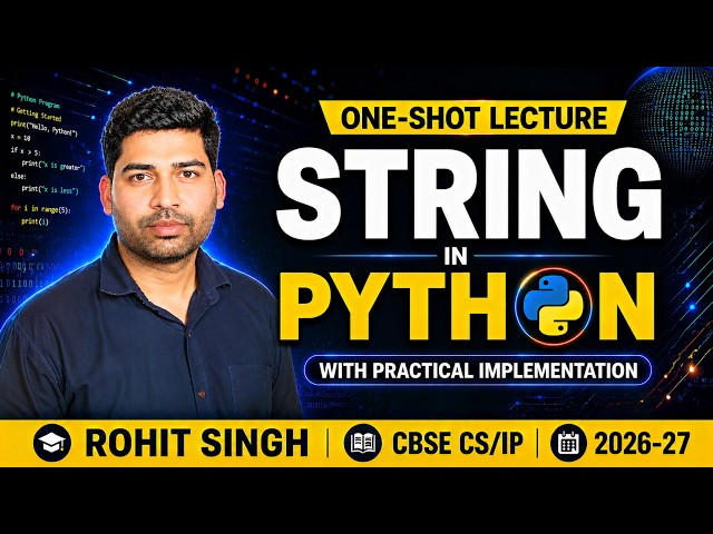 String in Python | Class 11 CBSE CS & IP (ONE SHOT)