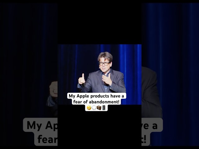 My Apple products have a fear of abandonment! 🤣🎧🧳📱 #michaelmcintyre #standupcomedy