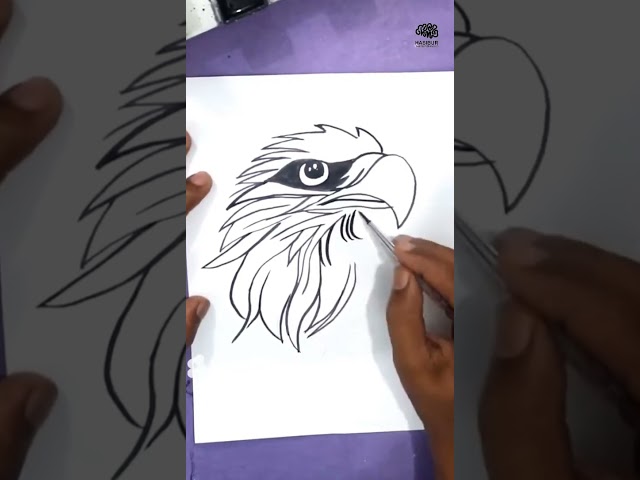 How to draw a Eagle #shorts