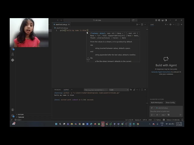 I Made the Computer Talk! Python print()