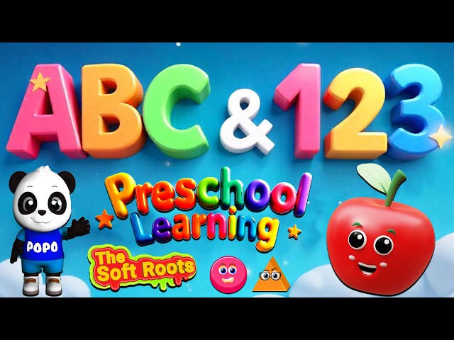 Preschool Learning activities for 3 year olds at home | Learn ABC Phonics Shapes Numbers Colors 🌈