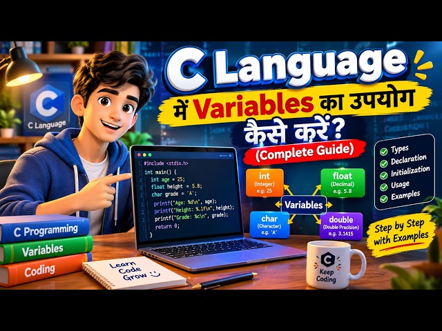 6.3) C Language में Variables का उपयोग कैसे करें? (Complete Guide)