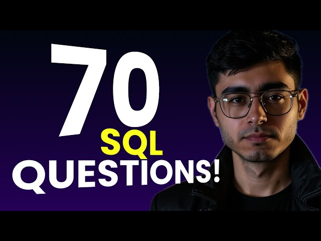 Solve 70 SQL Questions in 3 hrs | Ultimate SQL Practice | Master SQL