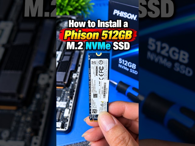How to Install a Phison 512GB M.2 NVMe SSD #Shorts