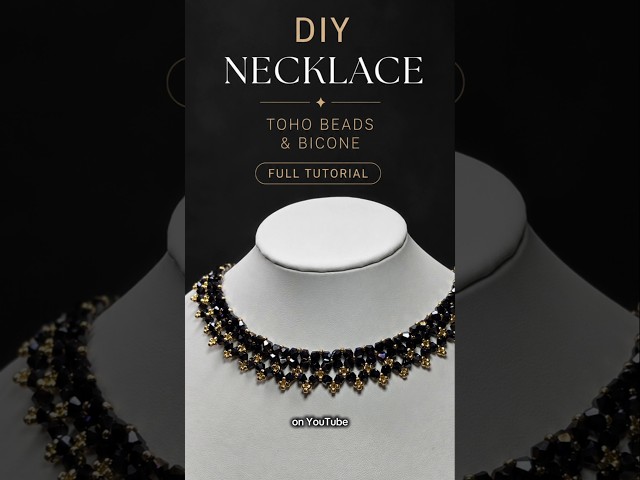 DIY Beaded Necklace Tutorial | TOHO Seed Beads & Crystal Bicones | Бисерное Колье Мастер-класс