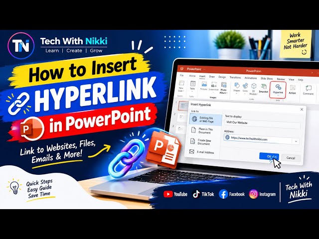 PowerPoint Tips: How to Insert Hyperlinks Easily | Tech With Nikki