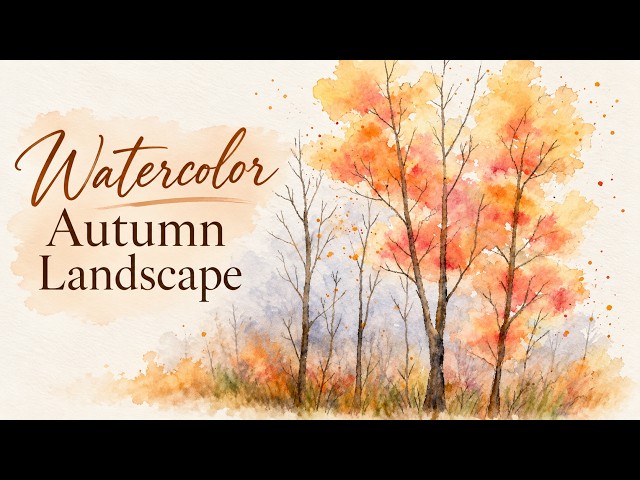 Paint This Moody Autumn Watercolor Forest (Step-by-Step for Beginners)