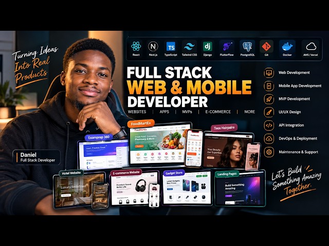 Full Stack Web & Mobile Developer Portfolio 2026 | React, Next.js, Django, & MVP Development