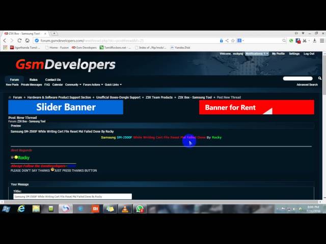 Video 3---Beginners Guide for Thread start on our Forum :http://forum.gsmdevelopers.com/forum.php