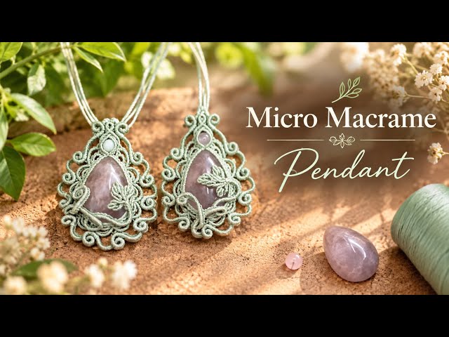 DIY Micro Macrame Pendant | Enchanted Garden