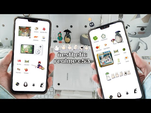 How To Customize Aesthetic iOS on Any Android 🌸 Studio Ghibli Theme 🌷 Aesthetic Realme C53