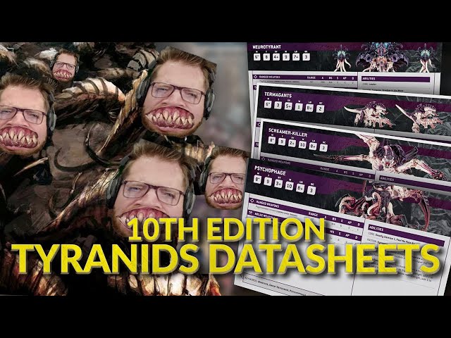 ALL TYRANID DATASHEETS - 10th Edition Warhammer 40k Rules