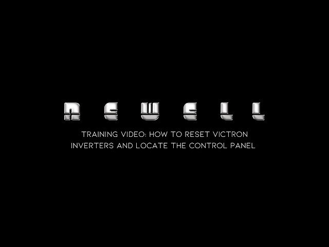Training Video: How to Reset Victron Inverters and Locate the Control Panel