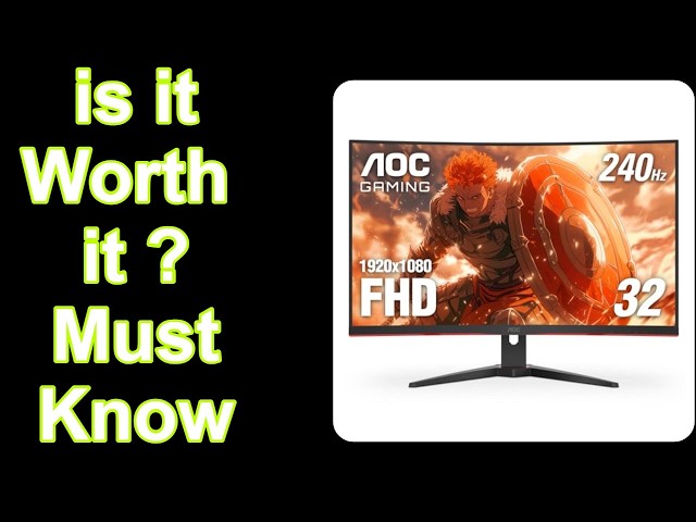 AOC C32G2ZE 32 Curved Frameless Gaming Monitor Features & Must-Know Details