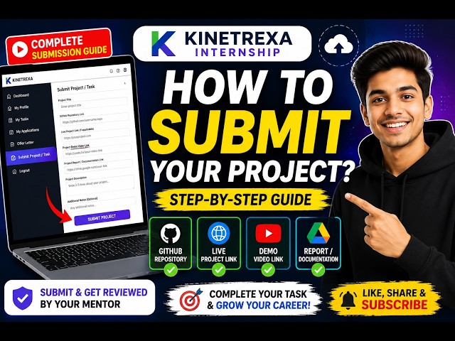 How to Submit Internship Project on Kinetrexa Portal | Complete Project Submission Guide (2026)