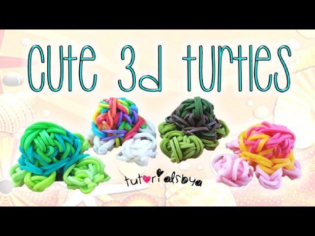 NEW 3D Turtle Rainbow Loom Charm Tutorial | How To