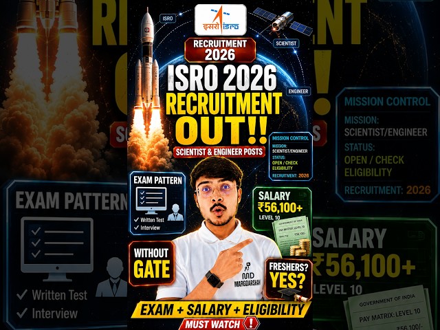 ISRO Recruitment 2026 Without GATE? | Scientist & Engineer Eligibility + Exam Pattern
