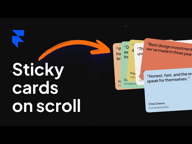 Stacking Cards on Scroll - Step by Step Framer Tutorial
