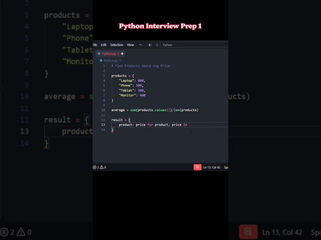 Python Interview Prep 1