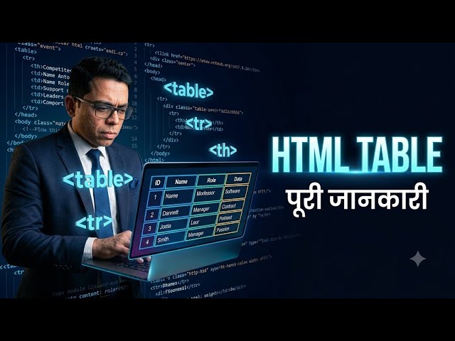 HTML Table Complete Tutorial 🔥 | Understand Row, Column, Border & Cell in Hindi