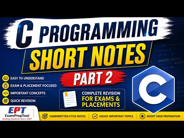 C Programming Short Notes – Part 2 |  Complete Revision for GATE CSE