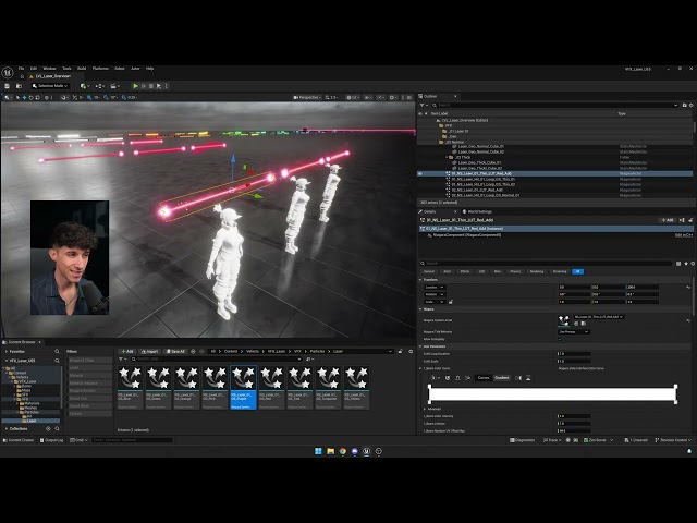 Destroy them with Lasers VFX in Unreal Engine 5.8.3