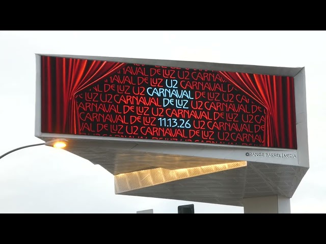 U2 Carnaval De Luz 11-13-26 Billboard Sunset Blvd Los Angeles California September 26, 2026