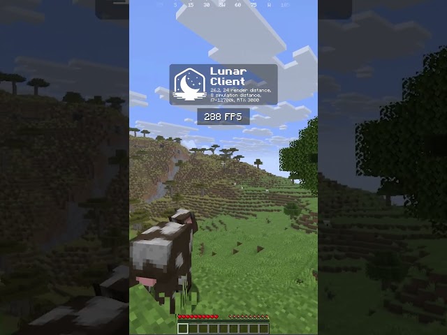 FPS comparison tests! 👀😊 #minecraft #minecraftclient #gaming #oneclient #lunarclient