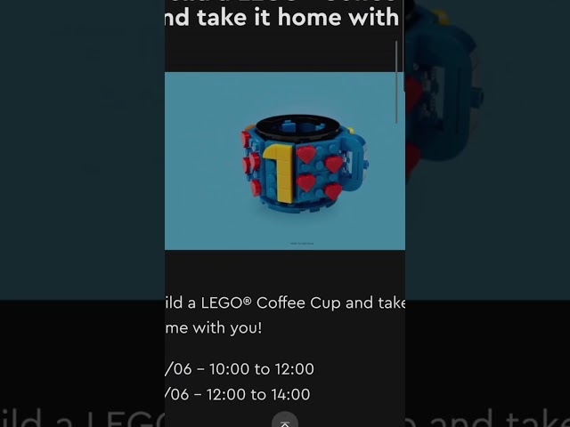 LEGO Father's Day Make & Take FREE Coffee Cup
