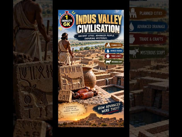 Indus Valley Civilisation in 60 Seconds | Ancient India's Incredible Story 🏛️ #indusvalley #india