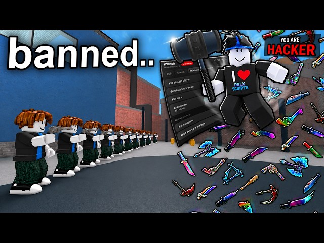 Trolling with HACKS until I Get BANNED in Murder Mystery 2 Script..