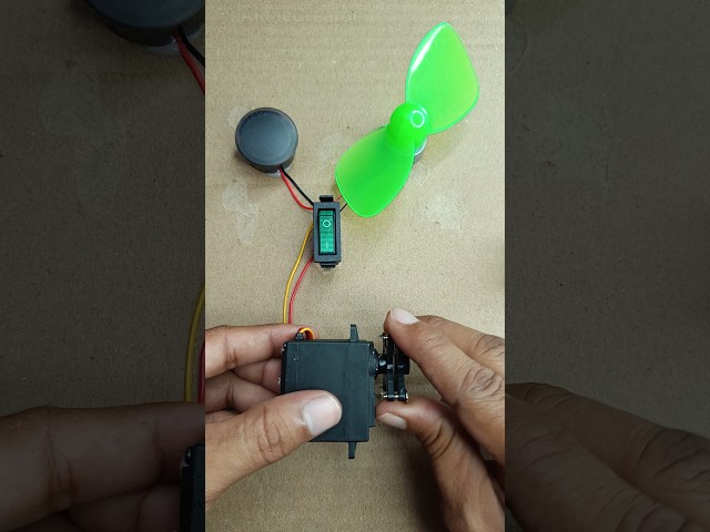 Voltmeter & DC Motor Fan Powered by Metal Servo Motor • #shorts #dcmotor
