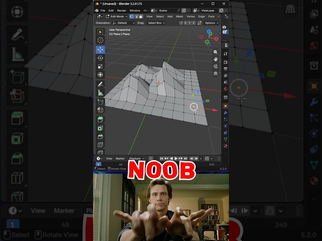 Blender Noob vs Pro: Create Landscapes with This FREE Addon! 🤯🔥 #blender #3d #trending #tutorial