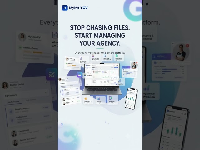 🚨 STOP CHASING FILES! Start Managing Your Agency Smarter | MyMaidCV.com #Shorts #MaidAgency #viral