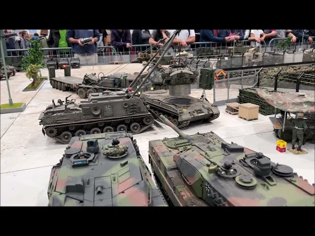 Scale 1/16 Gepard + M88 RC Action at Hobbymesse Leipzig 2025 #bundeswehr #gepard #m88 #rctank