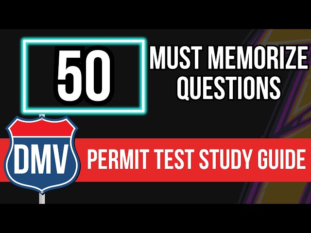 Permit Test Study Guide 2026 (50 Must Memorize Questions)
