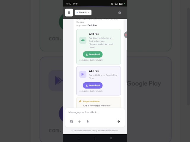 Html to apk | ai dashboard