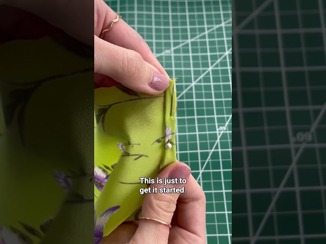 How to sew perfect hems using a rolled hem foot! 🪡🤩 #sewing #sewingtutorial #sewinghacks