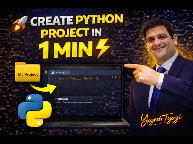 Create Your First Python Project in 1 Minute ⚡ (Step-by-Step for Beginners)