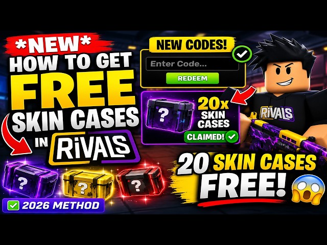 *NEW* How to Get FREE Skin Cases in Rivals Roblox 😱 NEW CODES for 20 Skin Cases (2026 Method)