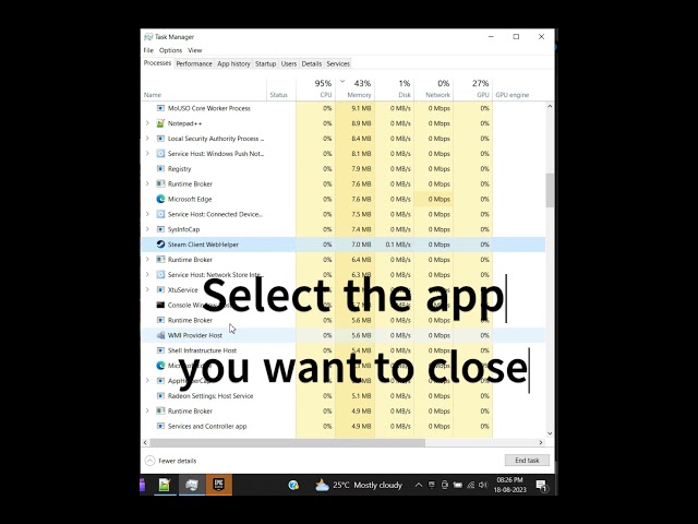 freeze task manager in windows #shorts