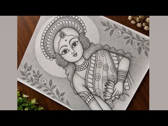 Easy MAA Durga sketch Drawing