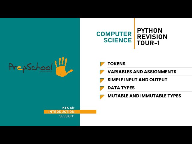 DAY 01 | COMPUTER SCIENCE | CBSE XII | PYTHON REVISION TOUR-1 | L1