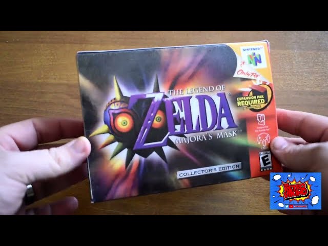 Zelda - Majora's Mask Reproduction Box. N64 - Short