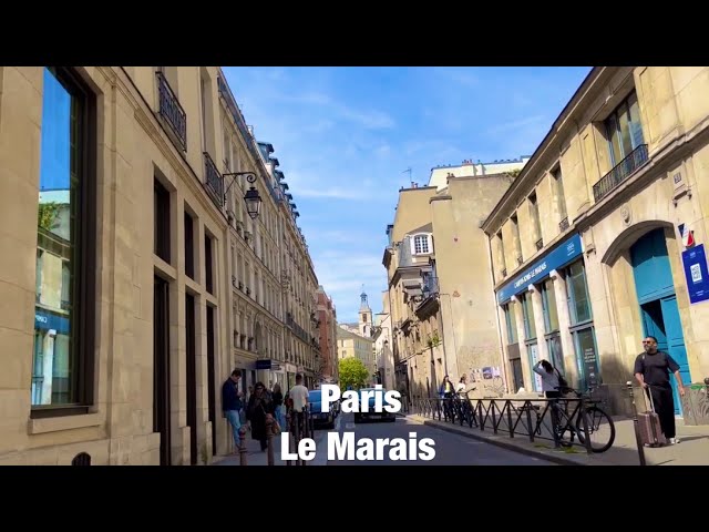 Paris city walks   Le Marais   Paris,France 4K
