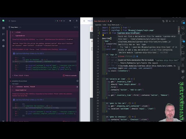 Skip Dependent Cypress Tests On Failure