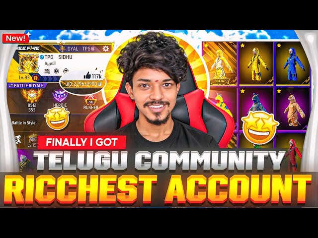 Finally! I Played on Telugu Community's No.1 Richest Account 🤯💸 ₹10,00,000+ Worth 🔥 | TPG SIDHU