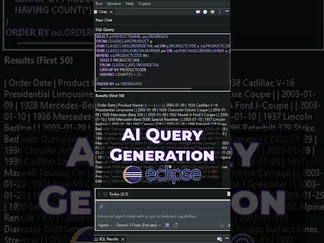 Use AI to generate SQL Queries in Eclipse #sql  #coding #eclipse